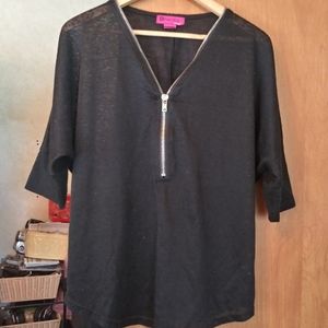 Say What? Black 3/4 sleeve shirt. Size M